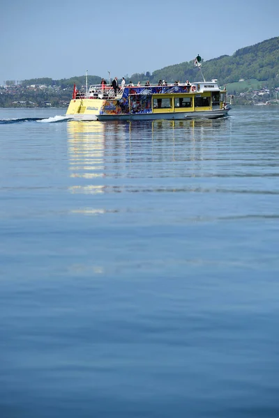 Navio Passageiros Lago Attersee Alta Áustria — Fotografia de Stock