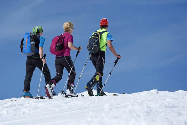 Ski Tourers Krippenstein Dachstein Ski Area Obertraun Salzkammergut Gmunden District — Stock Photo, Image