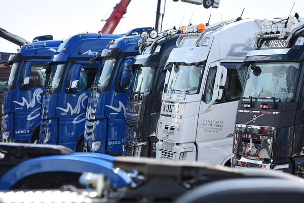 Grande Réunion Camionneurs Haute Autriche Autriche Une Fois Par Une — Photo