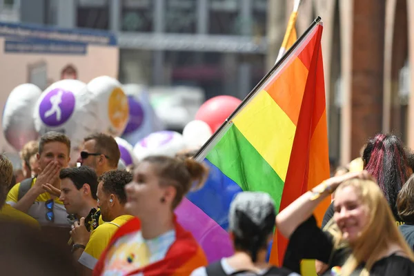 Průvod Čsd Mnichově Průvod Čsd Politická Demonstrace Pestrobarevný Průvod Který — Stock fotografie