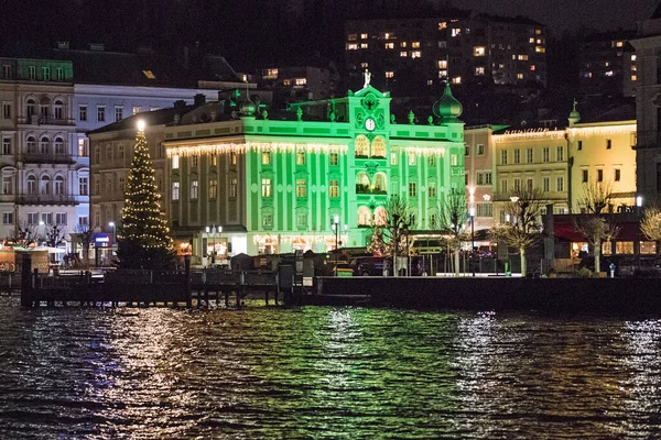 Cada Año Navidad Ayuntamiento Gmunden Alta Austria Austria Ilumina Con —  Fotos de Stock