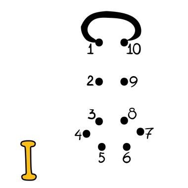 Numbers game, Letter I clipart