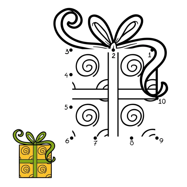 Zahlenspiel, Weihnachtsgeschenk — Stockvektor