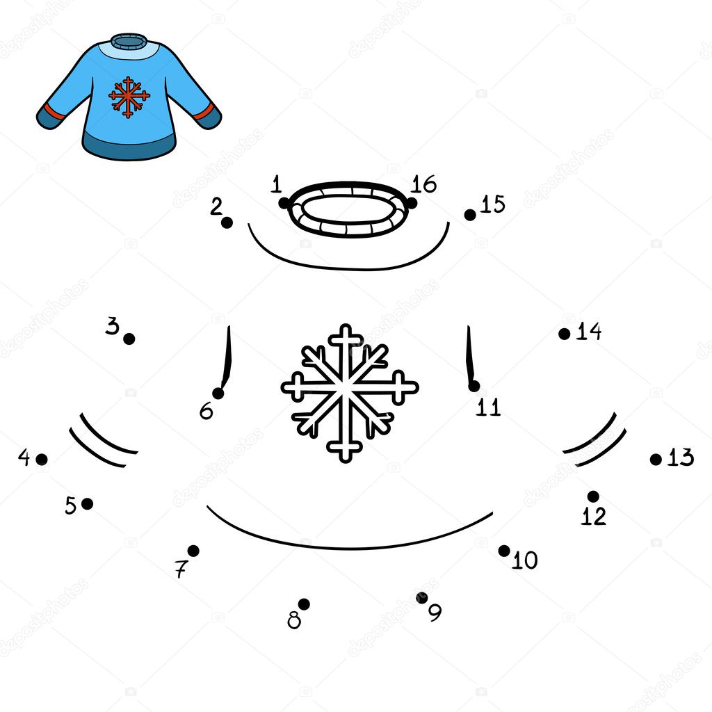 Numbers game, Pullover with snowflake