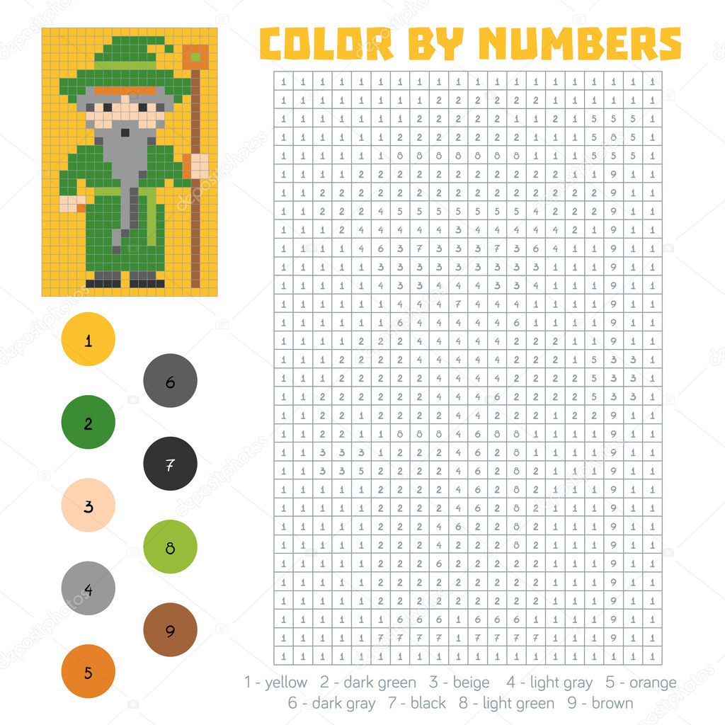 Color by number, Wizard