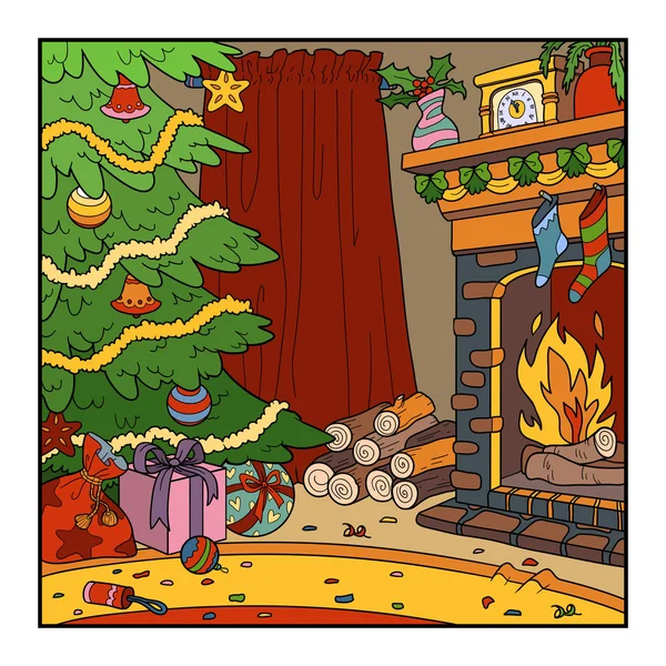 Vektor bunten Hintergrund über Weihnachten — Stockvektor