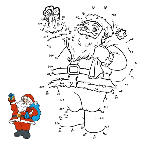 Игра чисел, Санта-Клаус — стоковый вектор