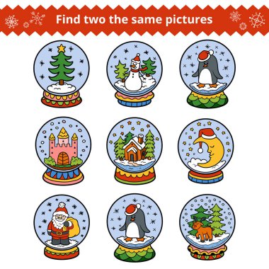 İki aynı resimleri bulun. Noel topları
