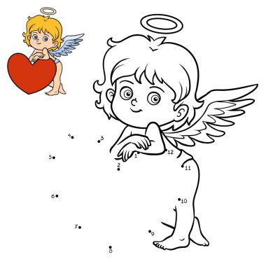 Numbers game for children, Angel clipart
