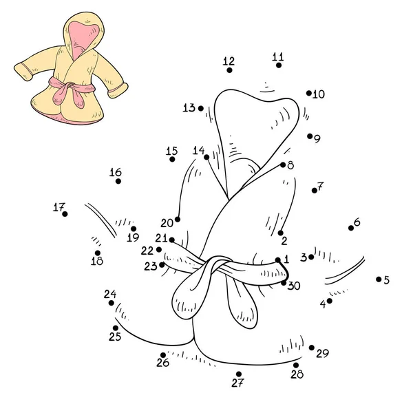 Jogo de números de crianças, Roupão — Vetor de Stock