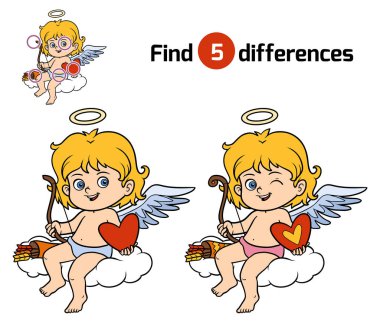 Find differences, Angel clipart