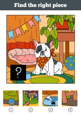 Doğru parça, çocuklar için oyun bulabilirsiniz. Küçük köpek