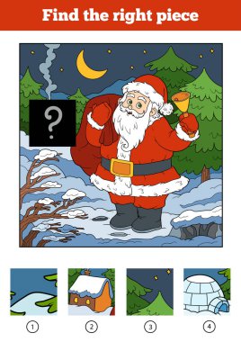 Doğru parça, çocuklar için oyun bulabilirsiniz. Noel Baba