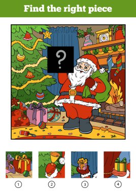 Doğru parça, çocuklar için oyun bulabilirsiniz. Noel Baba