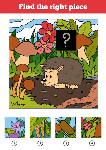 Doğru parça, çocuklar için oyun bulabilirsiniz. Kirpi