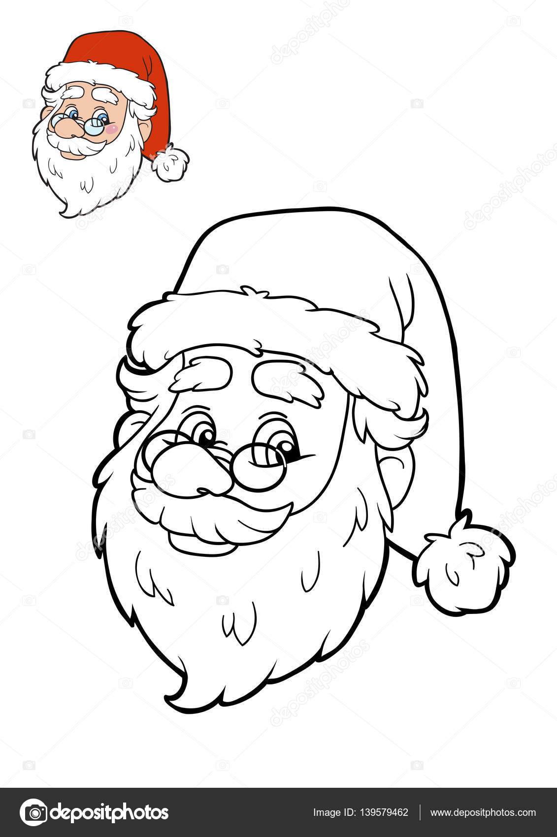 Libro Da Colorare Babbo Natale Foto Stock Ksenyasavva