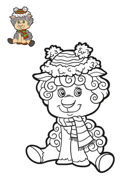 Coloring book for children, Sheep — Stock Photo, Image