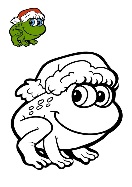 Coloring book for children, Frog — Stock Photo, Image