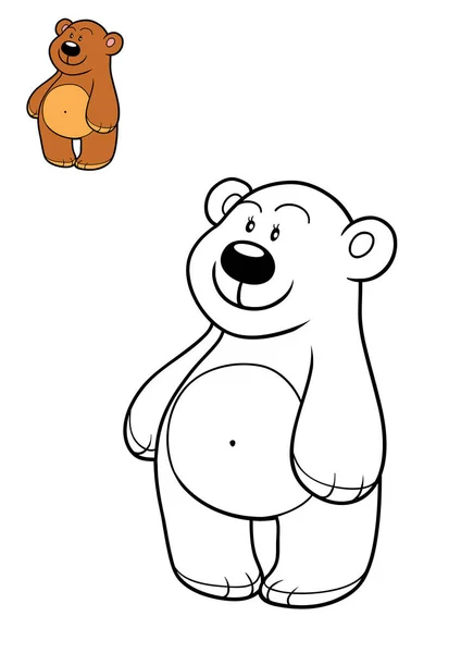 Coloring book, Bear — Stock Photo, Image