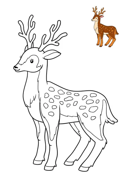 鹿の塗り絵 — ストック写真