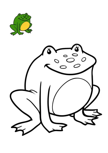 Kolorowanka, żaba — Zdjęcie stockowe