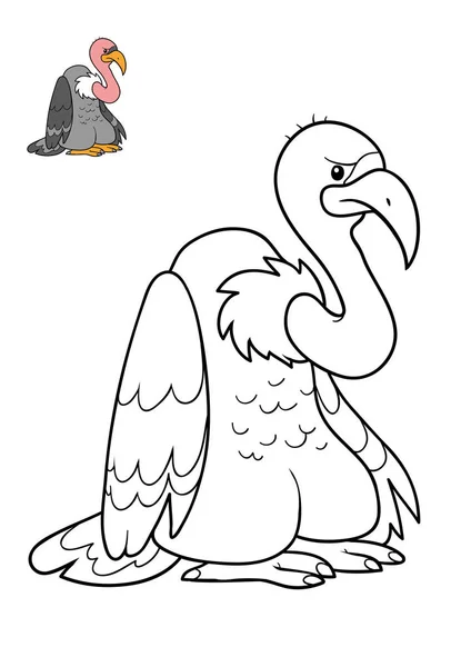 Coloring book, Vulture — Stock Photo, Image