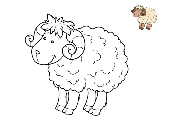Livre à colorier, Moutons — Photo