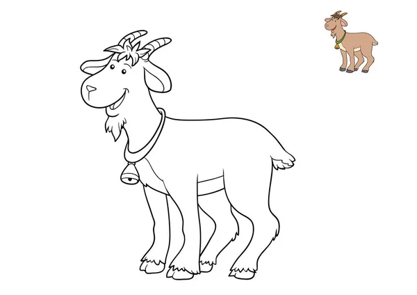 Coloring book, Goat — Stock Photo, Image