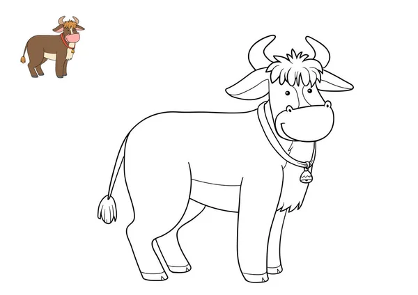 Coloring book, Bull — Stock Photo, Image