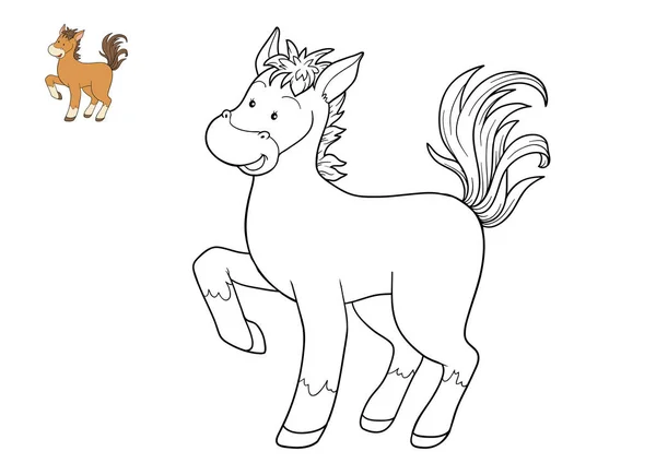 Coloring book, Horse — Stock Photo, Image