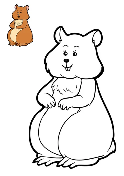 Coloring book, Hamster — Stock Photo, Image