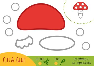 Eğitim kağıt Amanita çocuklar için oyun