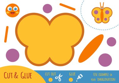 Eğitim kağıt kelebek çocuklar için oyun