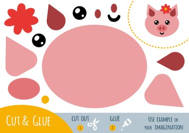 Eğitim kağıt çocuklar için domuz oyunu