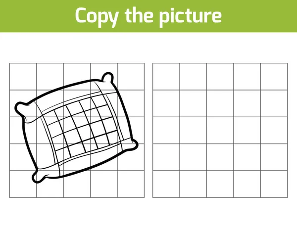 Copie o pictur para crianças, travesseiro de retalhos — Vetor de Stock