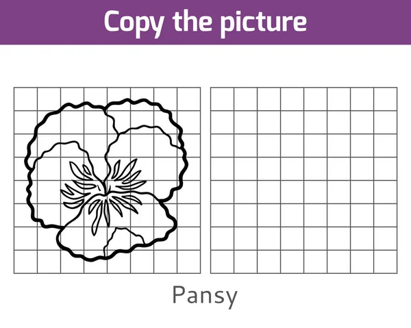 Kopiera bilden, Pansy — Stock vektor