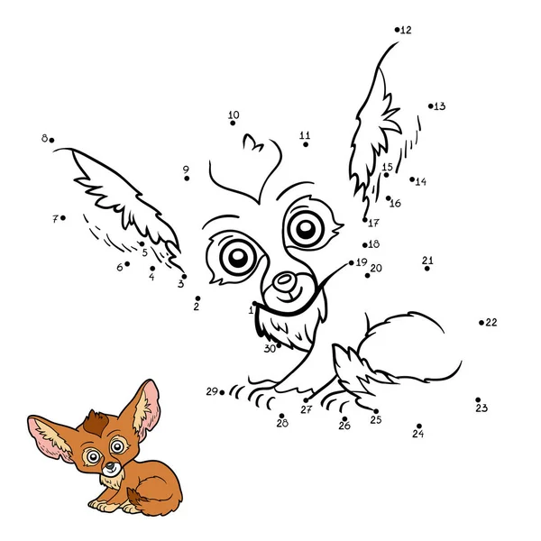Hra čísel, Fennec fox — Stockový vektor