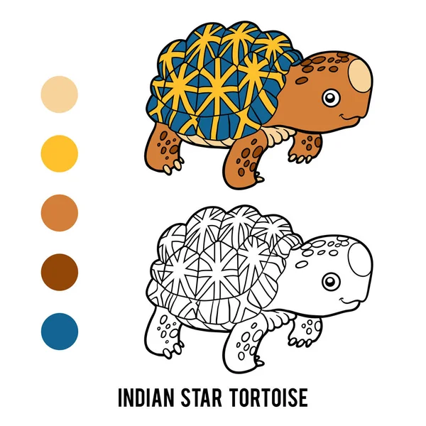 Kolorowanka, Indian żółw — Wektor stockowy