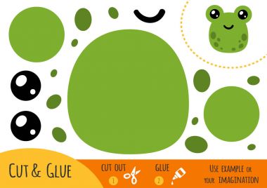 Eğitim kağıt çocuklar için kurbağa oyunu