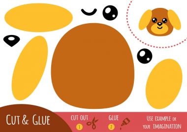 Eğitim kağıt çocuklar için köpek oyunu