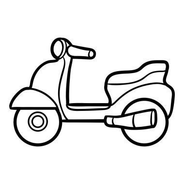Scooter, çocuklar için boyama kitabı