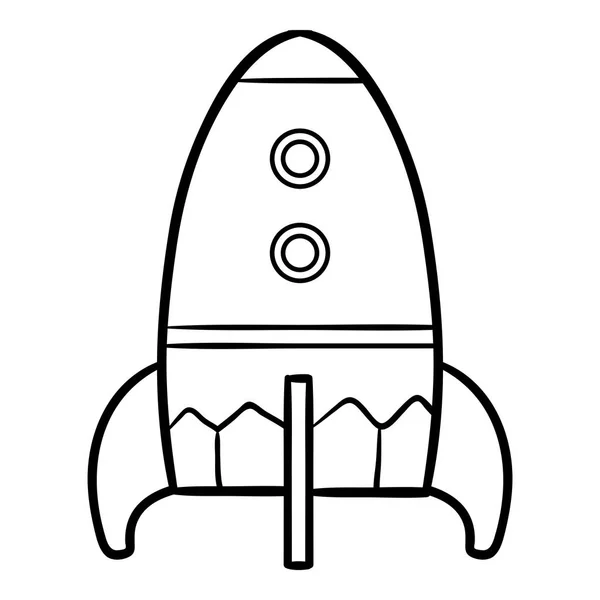 Omalovánky pro děti, vesmírná loď — Stockový vektor