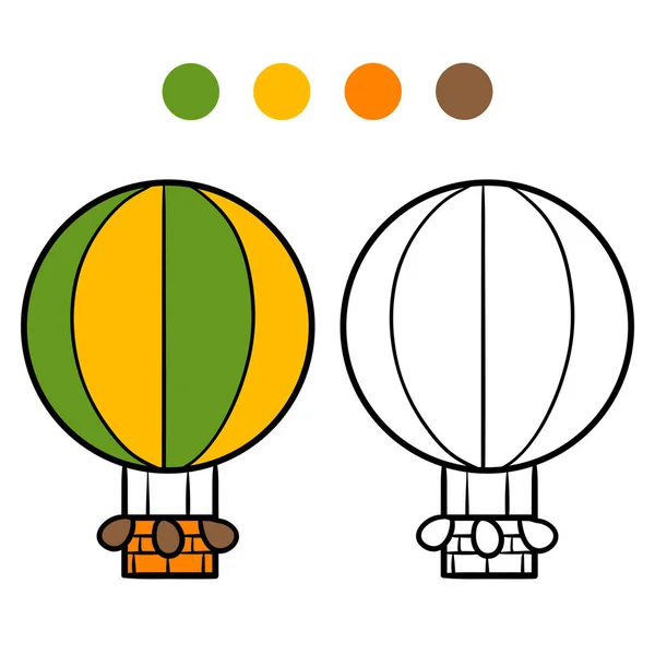 Kleurboek voor kinderen, ballon — Stockvector