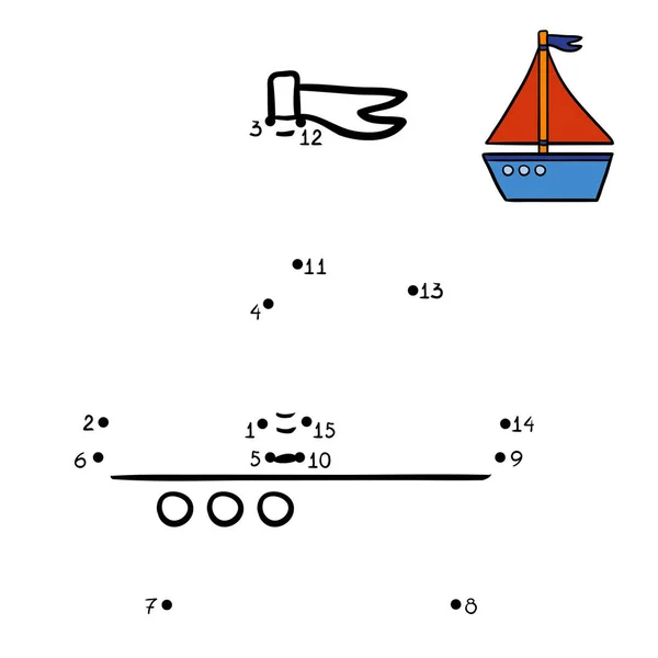 Zahlenspiel, Yacht — Stockvektor