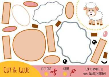 Eğitim kağıt koyun çocuklar için oyun