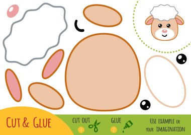 Eğitim kağıt koyun çocuklar için oyun