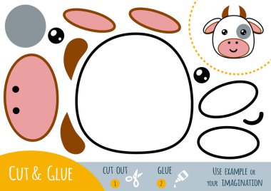 Eğitim kağıt çocuklar için inek oyun