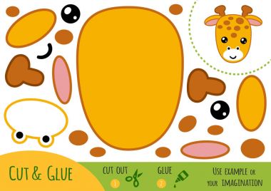 Eğitim kağıt çocuklar için zürafa oyunu