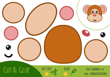 Eğitim kağıt çocuklar için maymun oyunu