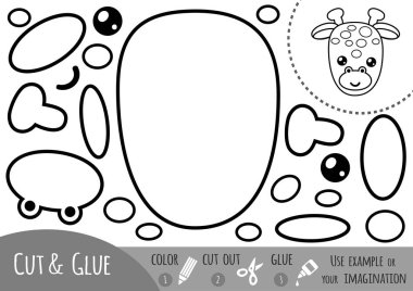 Eğitim kağıt çocuklar için zürafa oyunu